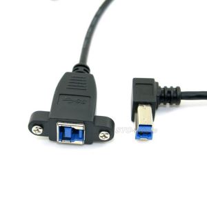 Panel Mount B Type vrouw naar rechts hoek B Type Male verlengkabel