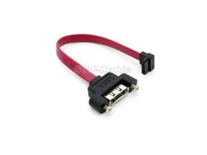 SATA 7 Pin 90 graden tot 180 graden met beugel vast M/V rood