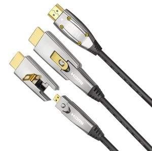 Micro-HDMI naar HDMI-vezeladapterkabel