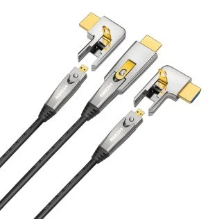 Rechts en links Micro HDMI 2.0 optische kabel